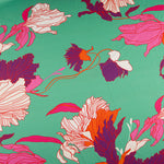 Floral Print Satin Deco Green - Ribes y Casals