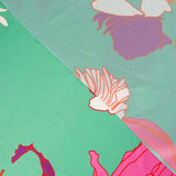 Floral Print Satin Deco Green - Ribes y Casals
