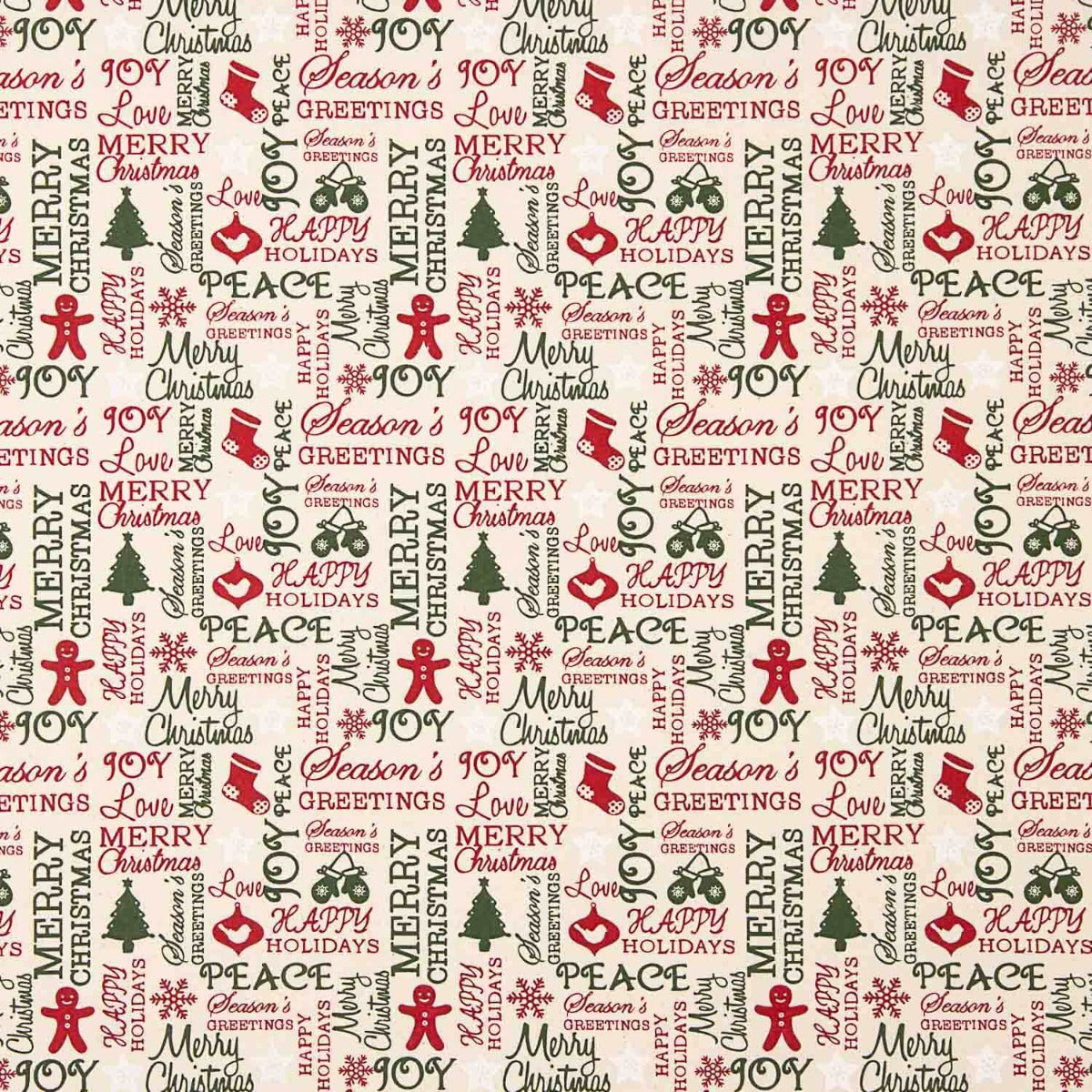 Christmas Poplin Ecru Hou - Ribes y Casals