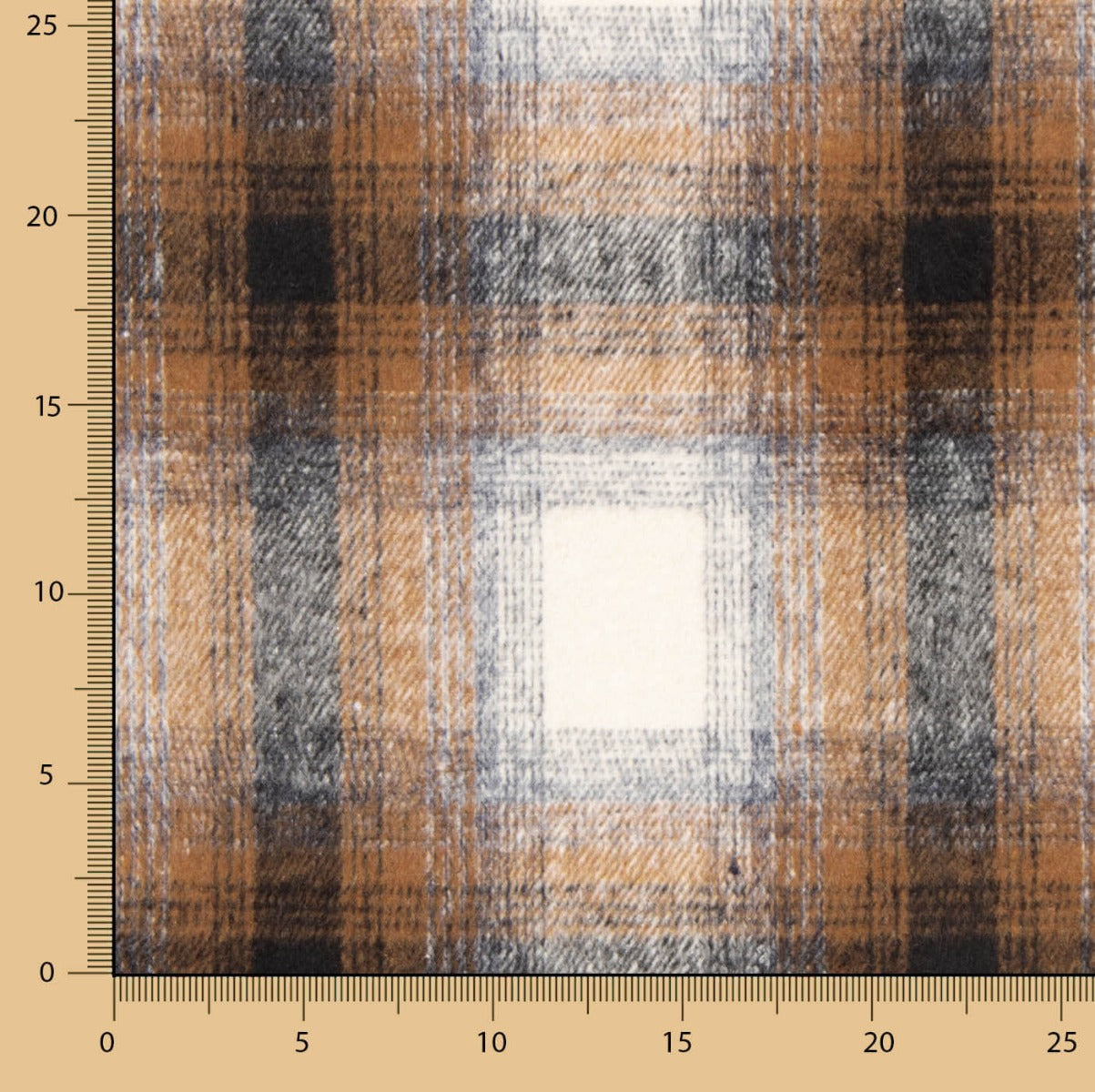 Camel, Grey and Natural Checked Mouflon - Ribes y Casals