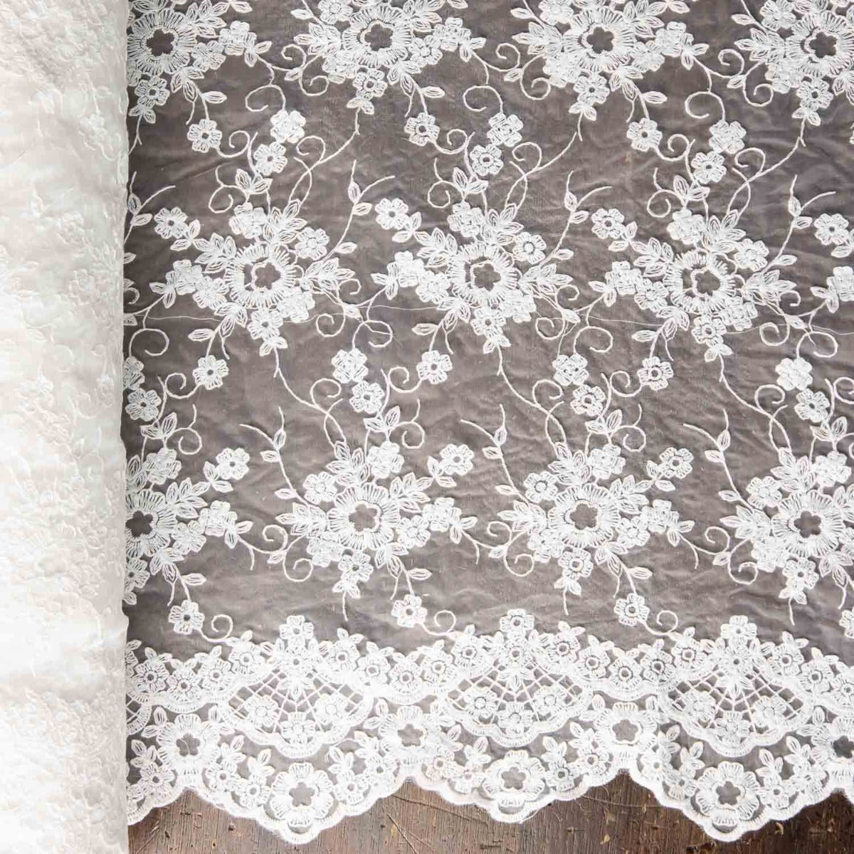 Embroidered Floral Tulle “Alba” - Ribes y Casals