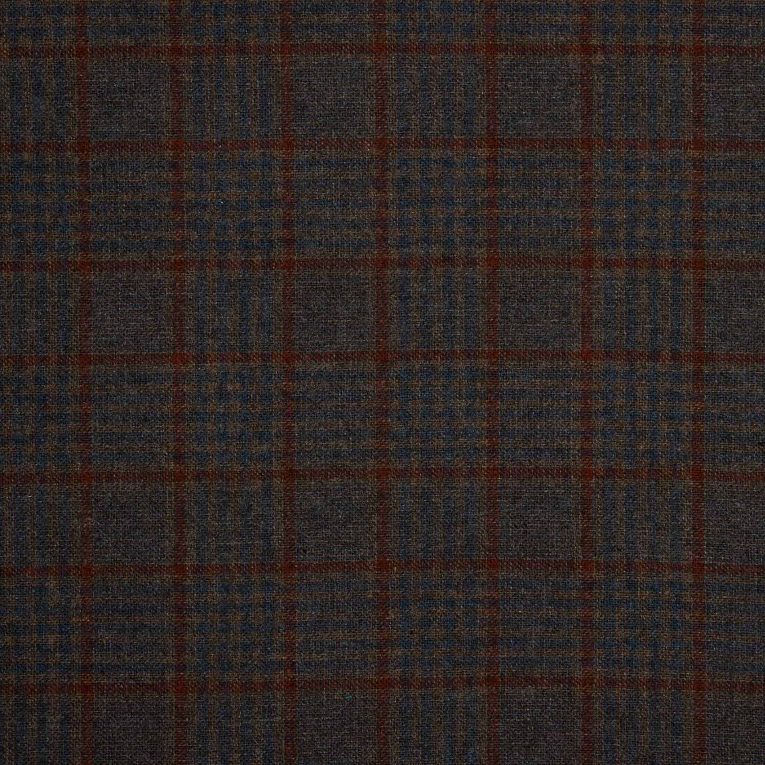 Red Check Poncho Wool - Ribes y Casals