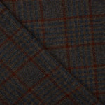 Red Check Poncho Wool - Ribes y Casals