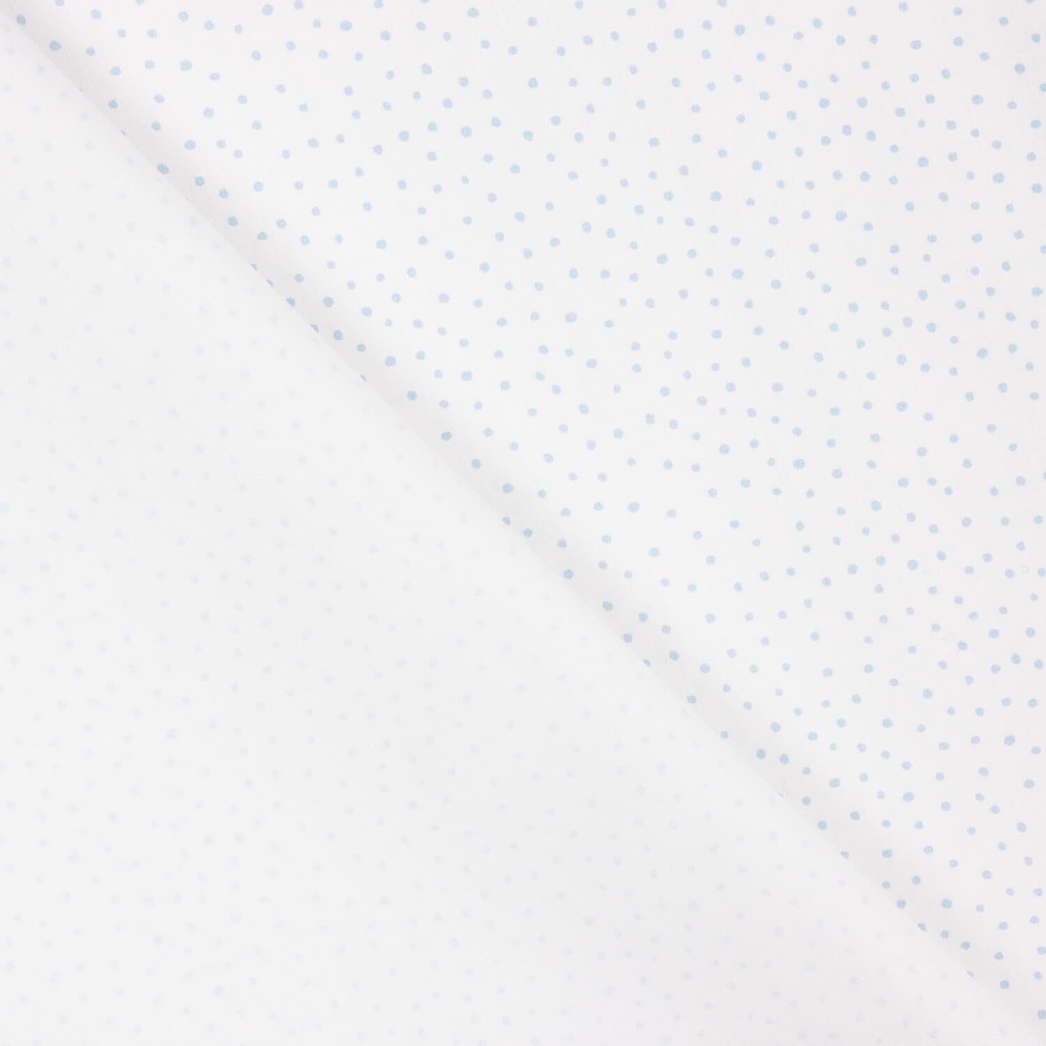 Blue and White Polka Dot Printed Calico - Ribes y Casals