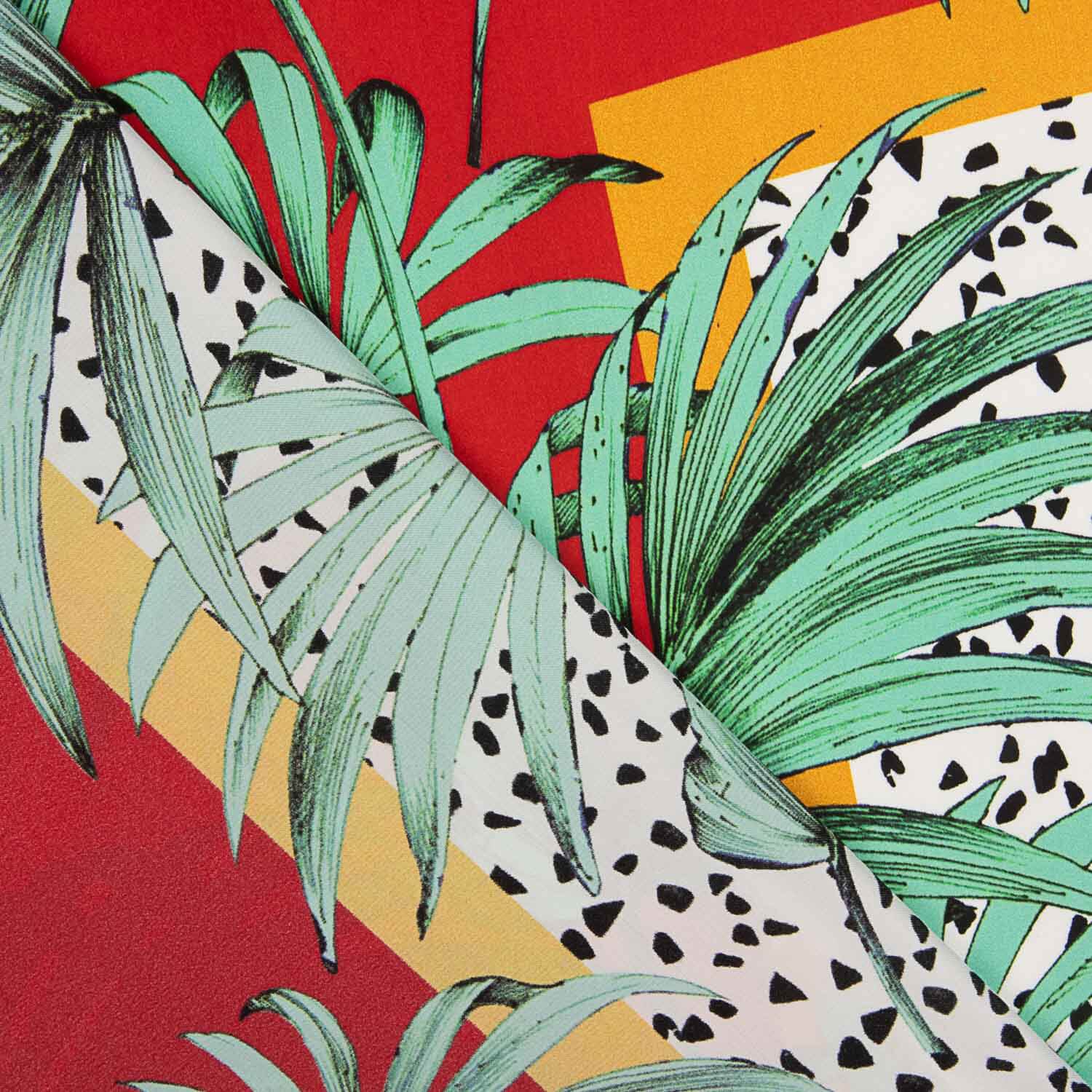 Tropical Safari Print Polyester Satin - Ribes y Casals