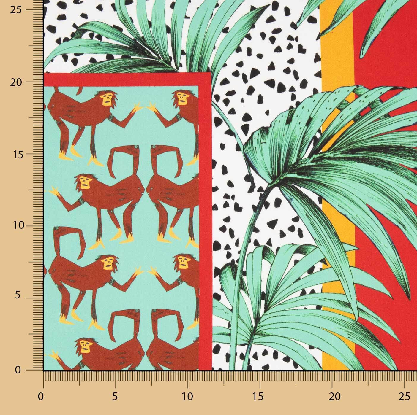 Tropical Safari Print Polyester Satin - Ribes y Casals