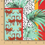 Tropical Safari Print Polyester Satin - Ribes y Casals