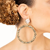 Textured Hoop Flamenco Earrings - Ribes y Casals