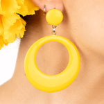Yellow Hoop Flamenco Earrings - Ribes y Casals