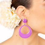 Mauve Hoop Flamenco Earrings - Ribes y Casals
