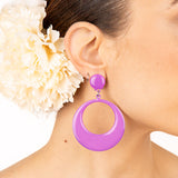 Mauve Hoop Flamenco Earrings - Ribes y Casals