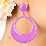 Mauve Hoop Flamenco Earrings - Ribes y Casals