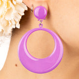 Mauve Hoop Flamenco Earrings - Ribes y Casals