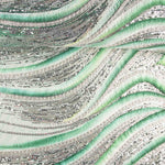 White and Green Gradient Tulle Beading - Ribes y Casals