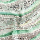White and Green Gradient Tulle Beading - Ribes y Casals