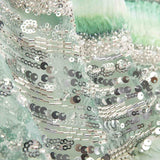 White and Green Gradient Tulle Beading - Ribes y Casals