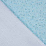 Blue Leaves Printed Percale - Ribes y Casals