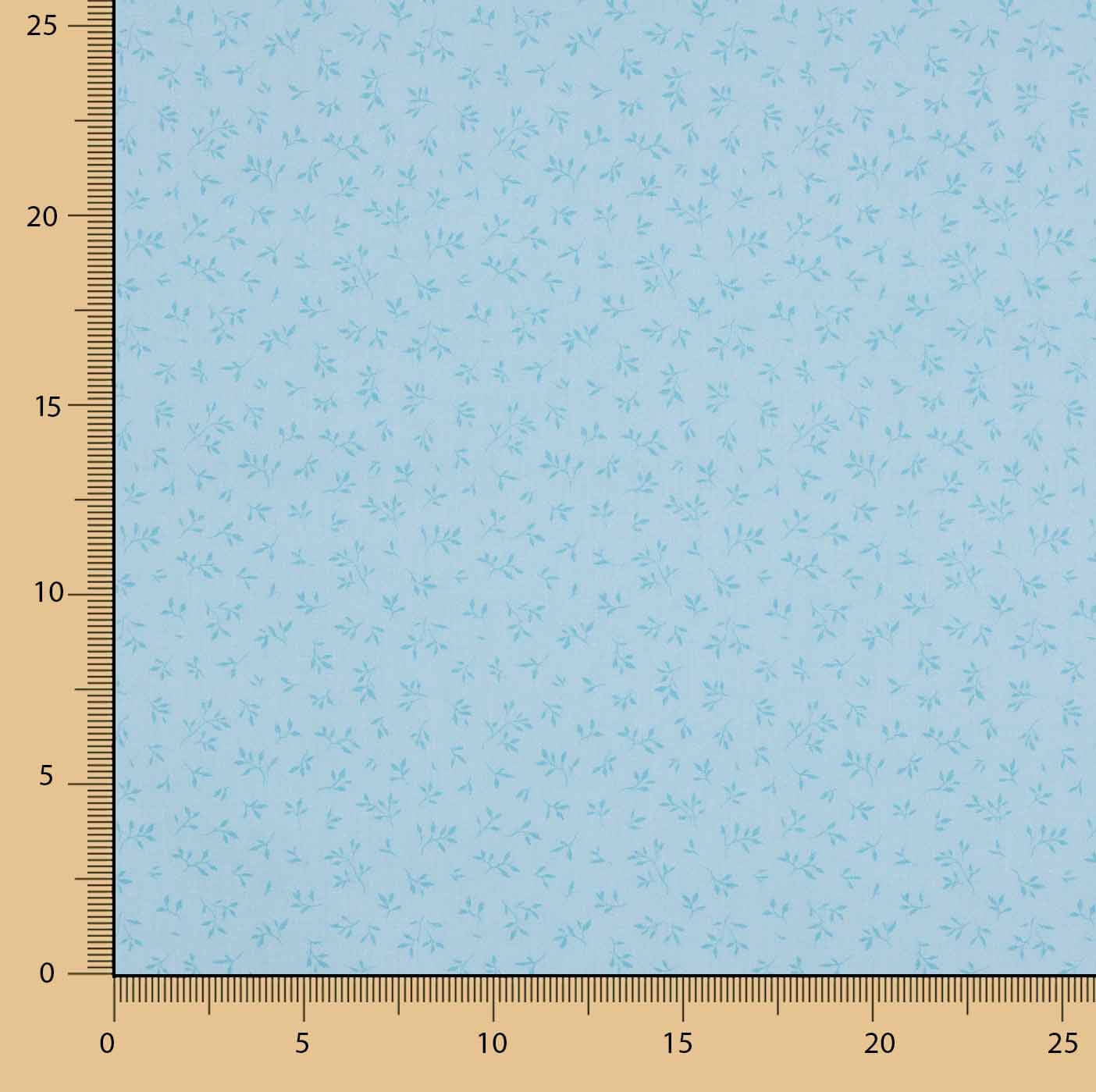 Blue Leaves Printed Percale - Ribes y Casals