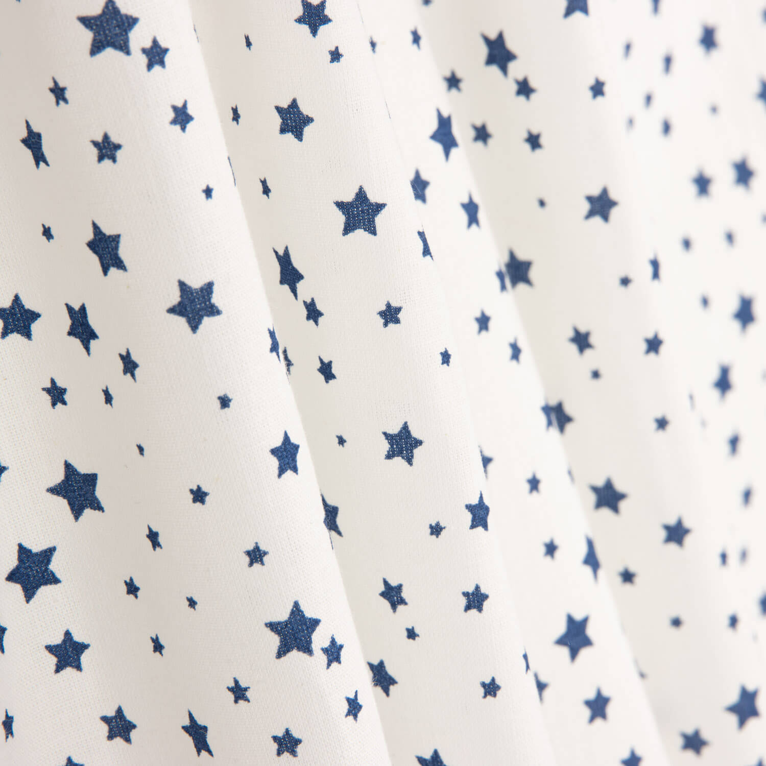 Star Print Cotton Percale with White Background - Ribes y Casals