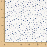 Star Print Cotton Percale with White Background - Ribes y Casals