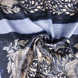 Turquoise Geometric Print Polyester Satin - Ribes y Casals