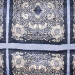 Turquoise Geometric Print Polyester Satin - Ribes y Casals