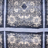 Turquoise Geometric Print Polyester Satin - Ribes y Casals