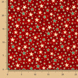 Christmas Poplin Stars Red - Ribes y Casals