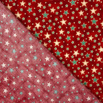 Christmas Poplin Stars Red - Ribes y Casals