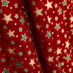 Christmas Poplin Stars Red - Ribes y Casals