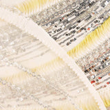 White Tulle Rhinestones with Yellow Gradient Pleats - Ribes y Casals