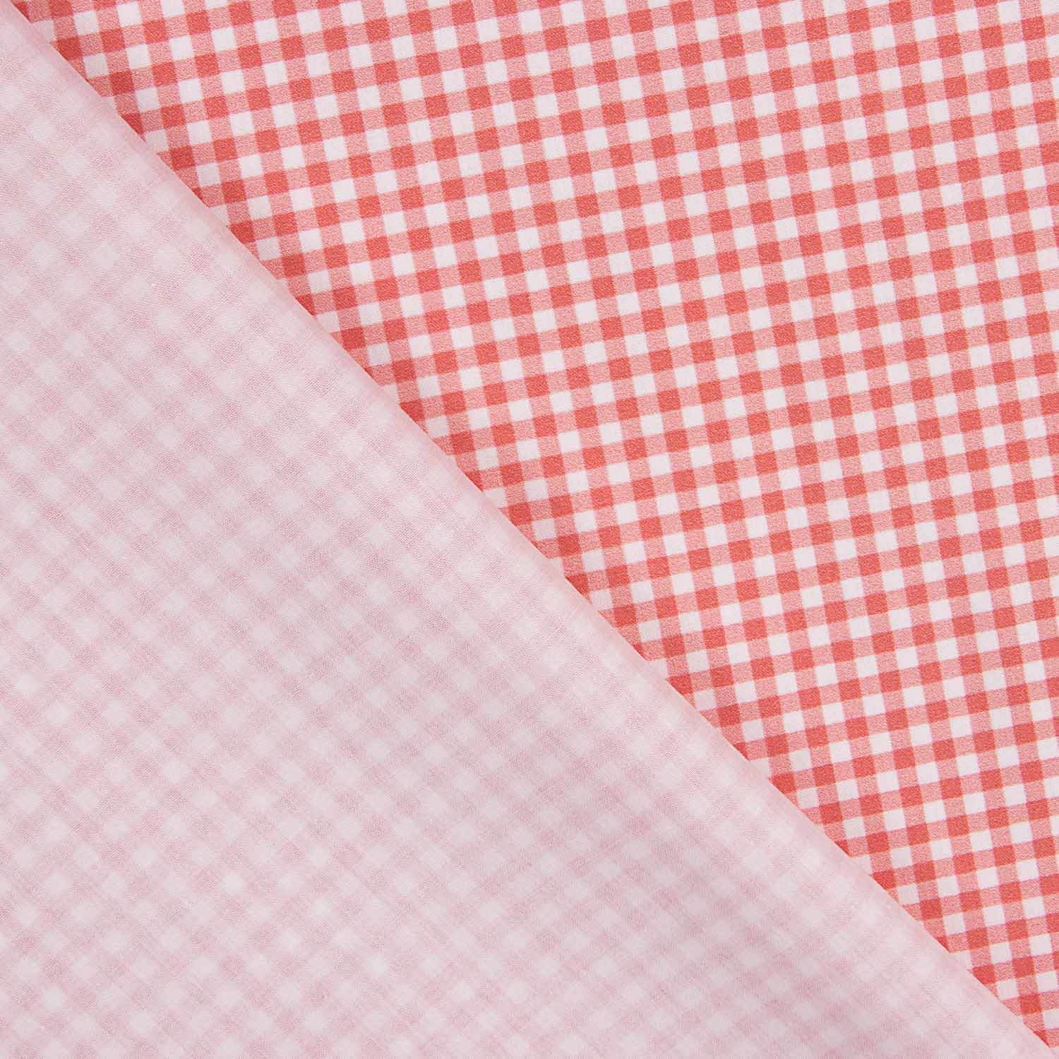 Mini red check printed percale - Ribes y Casals