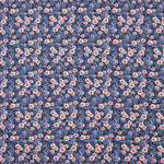 Floral Print Cotton Percale Blue Background - Ribes y Casals