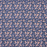 Floral Print Cotton Percale Blue Background - Ribes y Casals