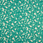 Emerald Leaf Print Polyester Satin - Ribes y Casals