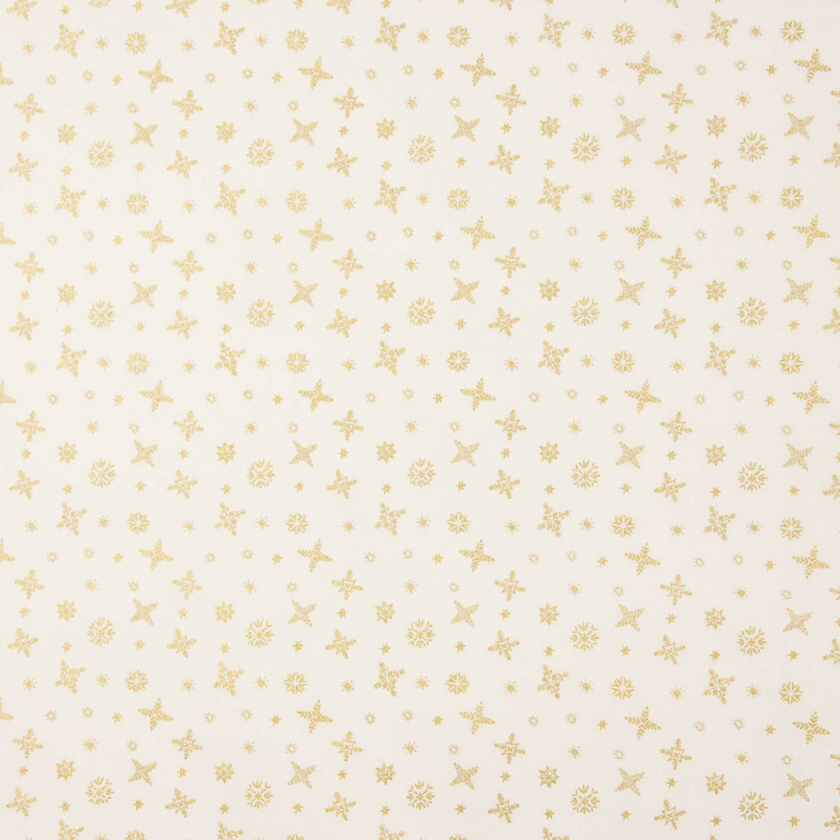Natural Gold Snowflake Printed Cotton Poplin - Ribes y Casals