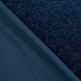 Stretch Velvet Geo Navy Glitter - Ribes y Casals