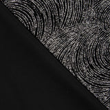 Stretch Velvet Geo Glitter Black - Ribes y Casals