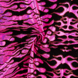 Fuchsia Trash Flocked Lycra - Ribes y Casals