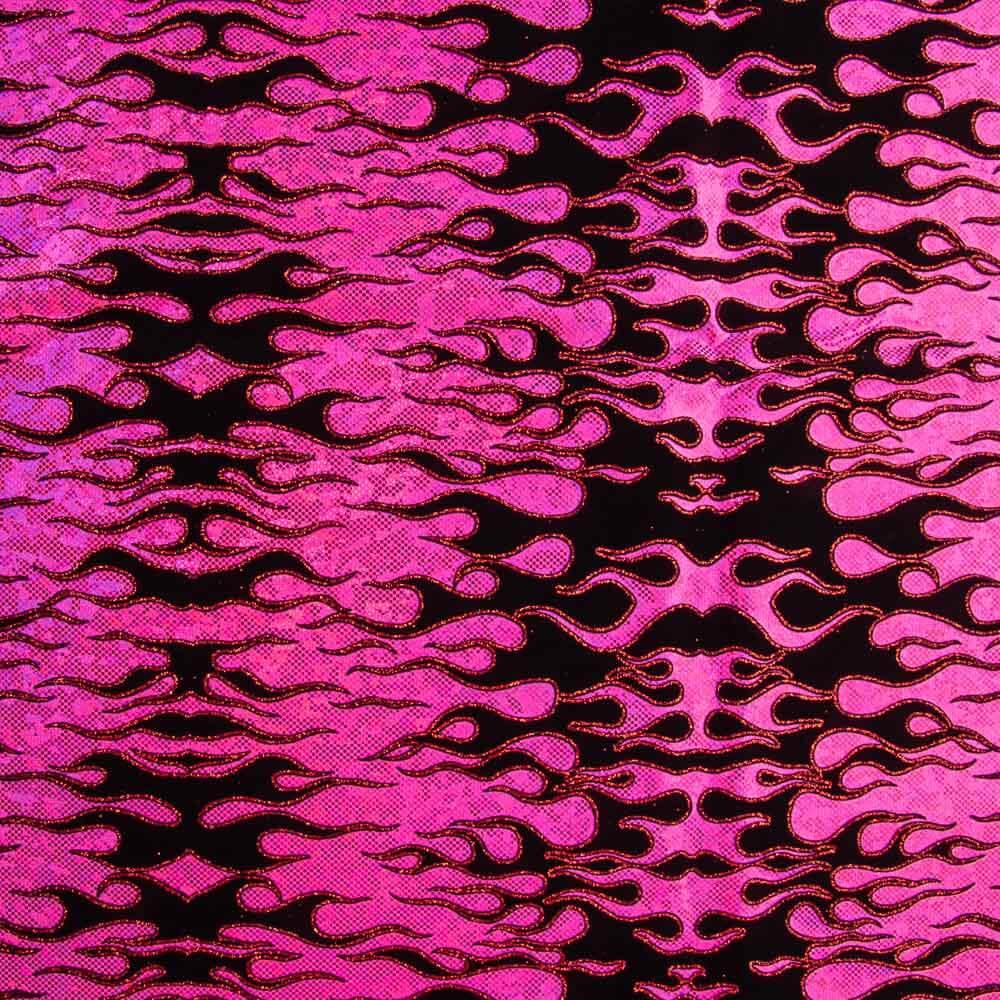 Fuchsia Trash Flocked Lycra - Ribes y Casals