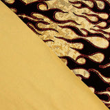 Retal Lycra Flocada Trash Dorado 105x140 cm - Ribes y Casals