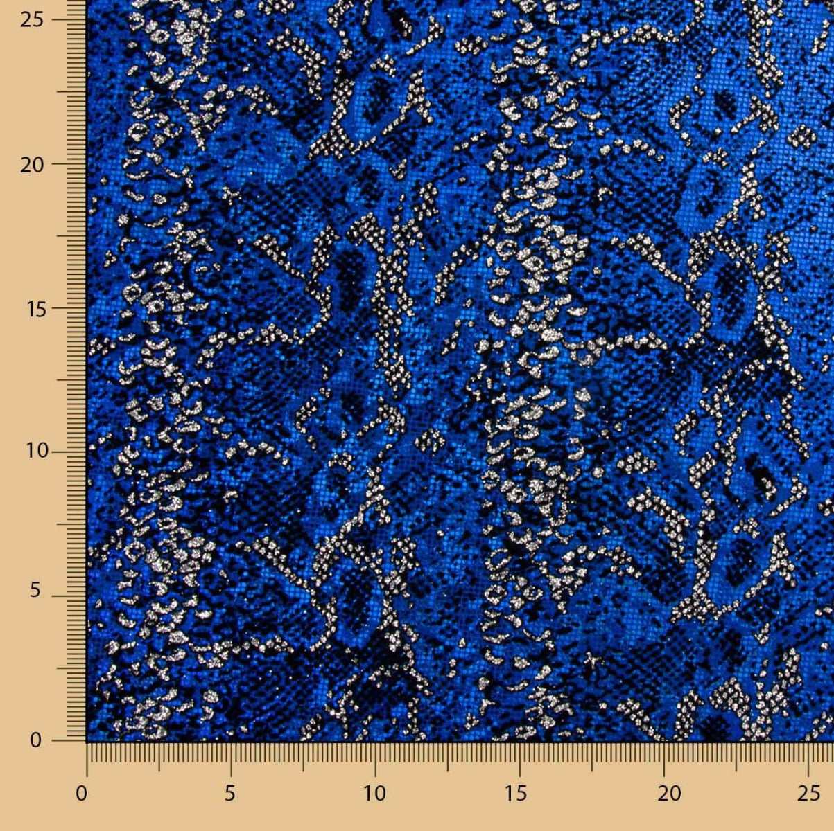 Blue Animal Flocked Lycra - Ribes y Casals