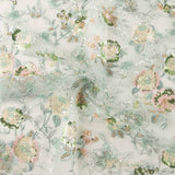 Flat Mint Green Sequin Embroidered Tulle - Ribes y Casals