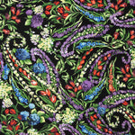 Koshibo Black Thousand Flowers Print - Ribes y Casals