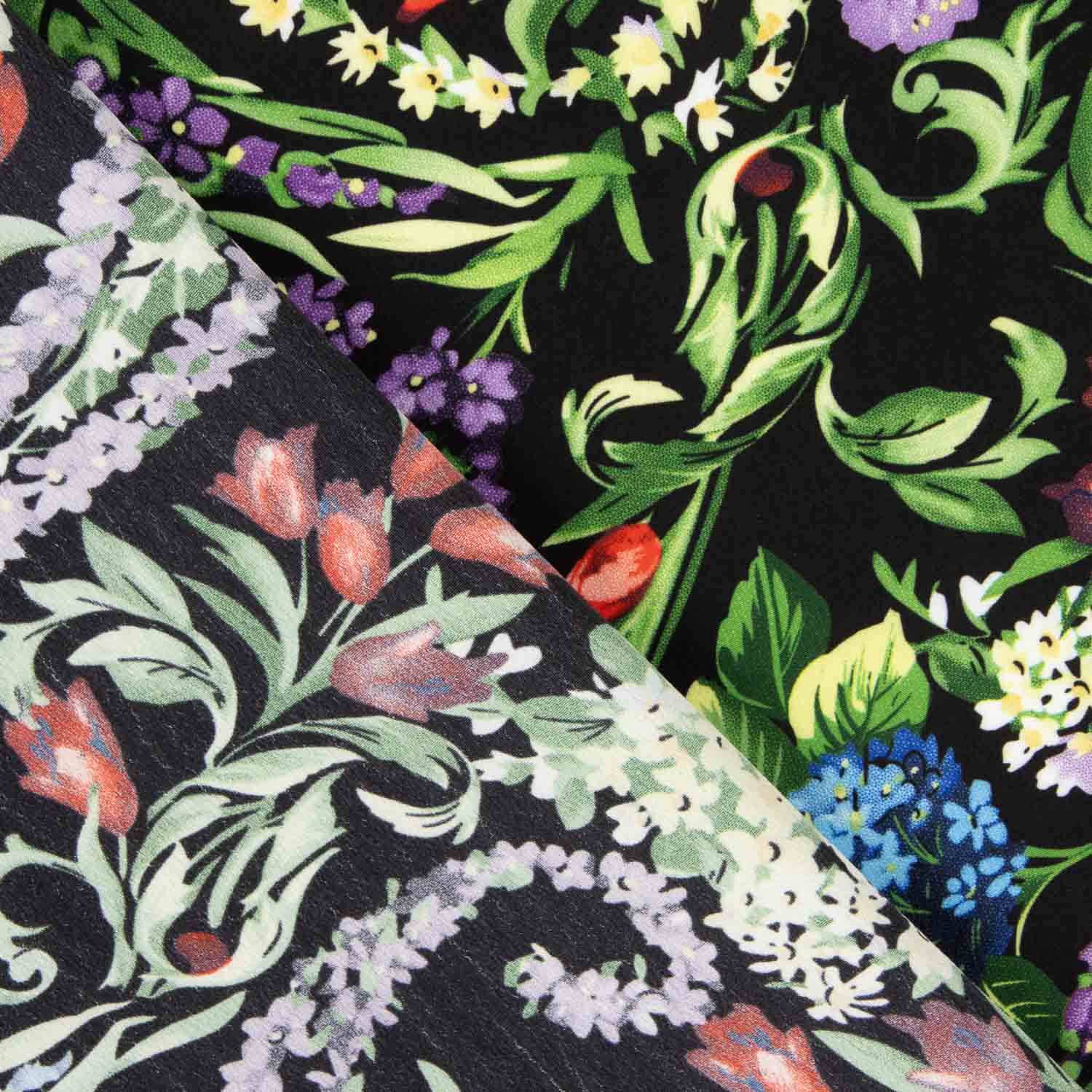 Koshibo Black Thousand Flowers Print - Ribes y Casals