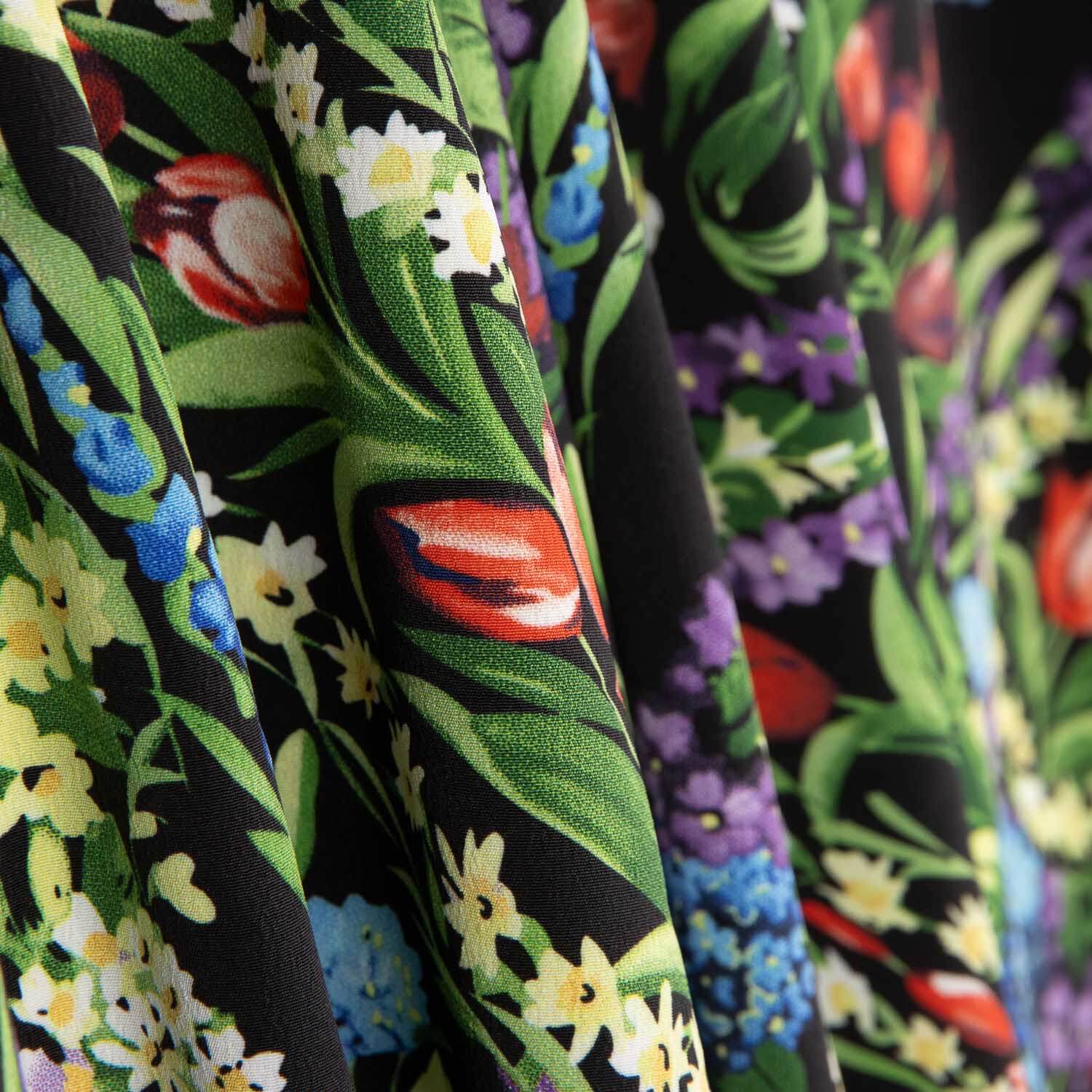 Koshibo Black Thousand Flowers Print - Ribes y Casals