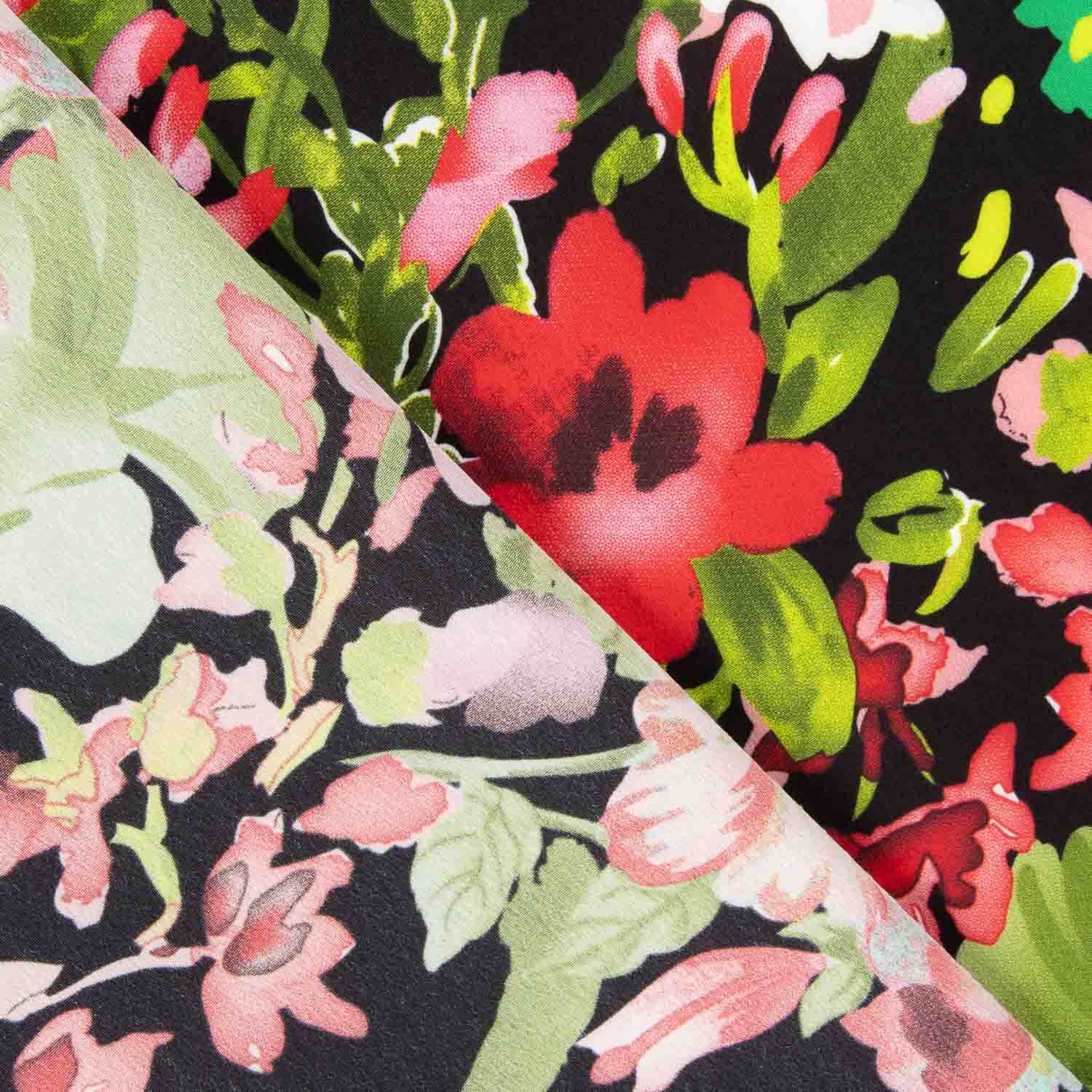 Koshibo Black Floral Print - Ribes y Casals