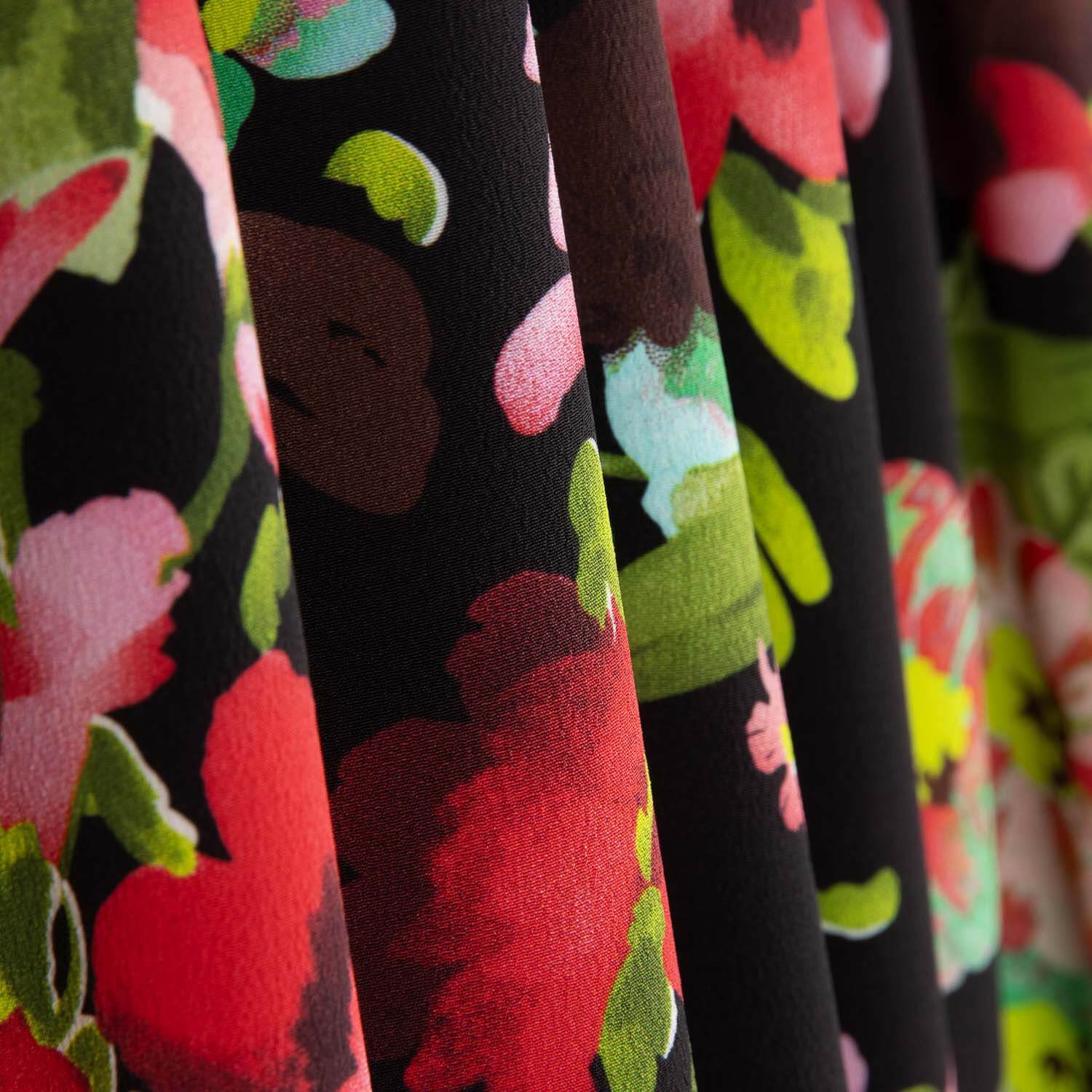 Koshibo Black Floral Print - Ribes y Casals