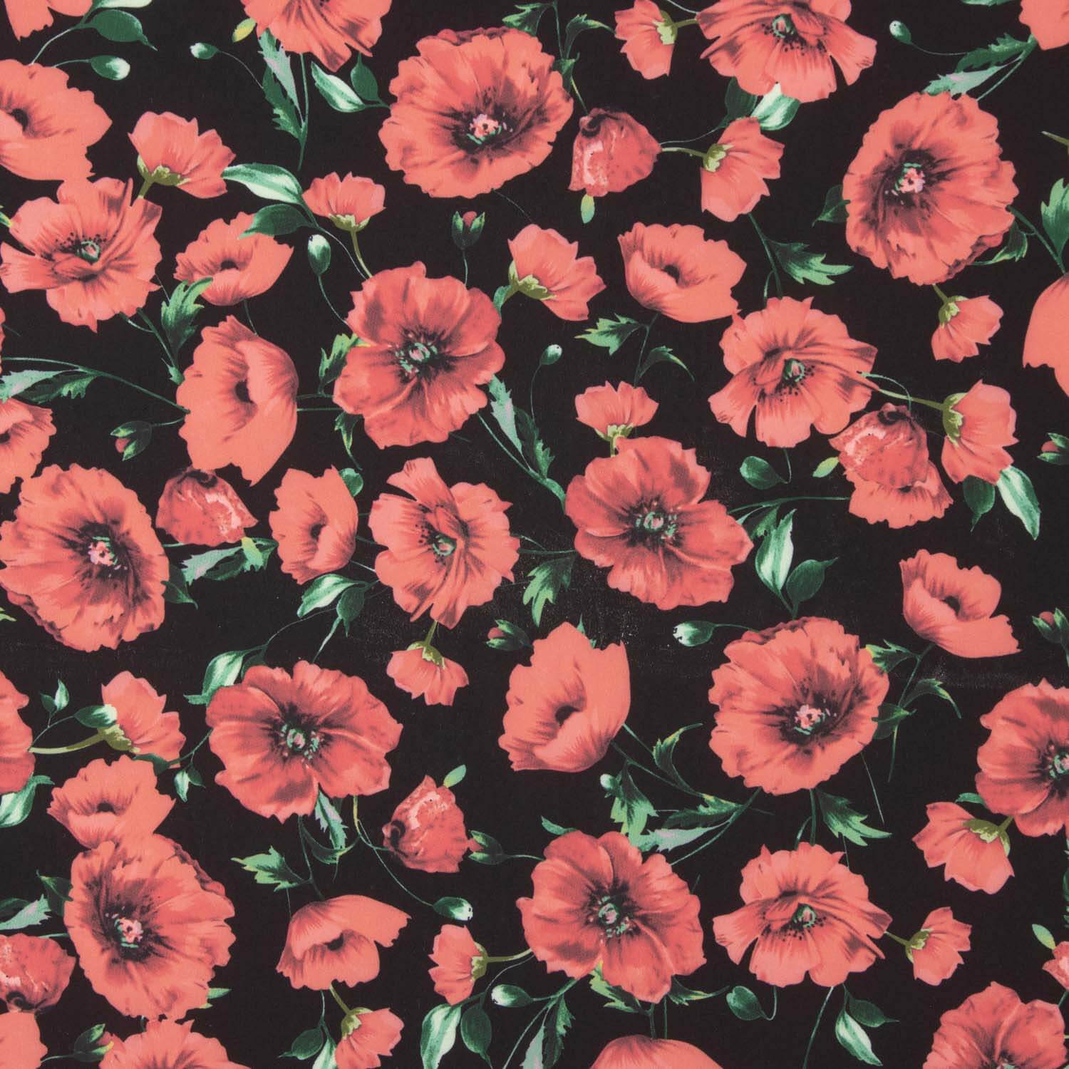 Koshibo Black Poppy Print - Ribes y Casals