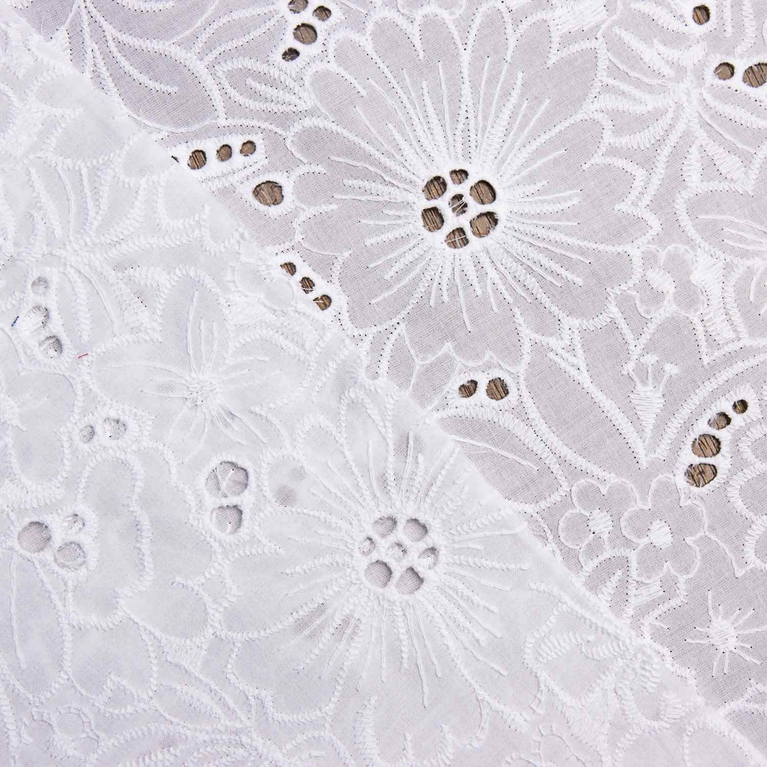 Swiss Embroidery Maxi Flower Natural White - Ribes y Casals